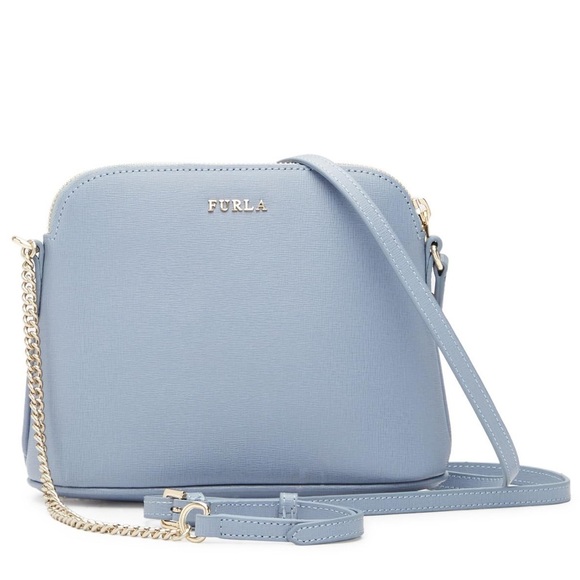 Furla | Bags | Furla Milky Leather Crossbody Pouch Baby Blue | Poshmark